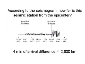 According to the seismogram how far is this