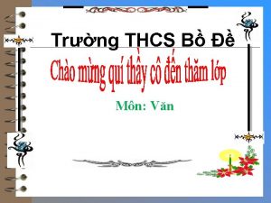 Trng THCS B Mn Vn KIM TRA BI