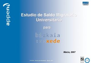 Estudio de Saldo Migratorio Universitario para Marzo 2007