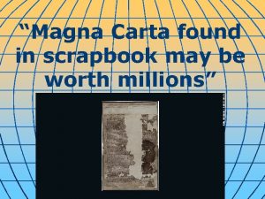 Magna Carta found in scrapbook may be worth