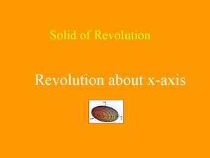 Solid of Revolution about xaxis What is a