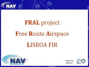 FRAL project Free Route Airspace LISBOA FIR Vanda