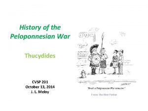 History of the Peloponnesian War Thucydides CVSP 201