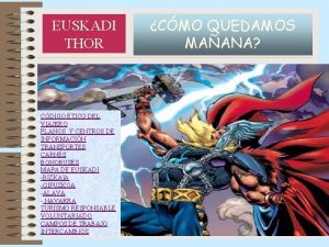 EUSKADI THOR CDIGO TICO DEL VIAJERO PLANOS Y