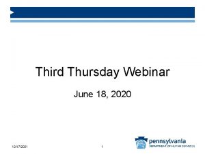Third Thursday Webinar June 18 2020 12172021 1