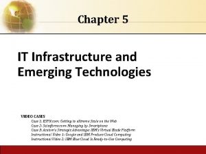 Chapter 5 IT Infrastructure and Emerging Technologies VIDEO