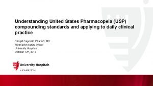 Understanding United States Pharmacopeia USP compounding standards and