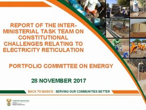 REPORT OF THE INTERMINISTERIAL TASK TEAM ON CONSTITUTIONAL