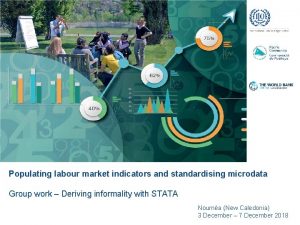 Populating labour market indicators and standardising microdata Group