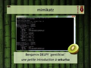 mimikatz Benjamin DELPY gentilkiwi une petite introduction sekurlsa