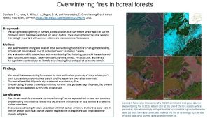 Overwintering fires in boreal forests Scholten R C