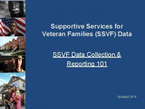 Supportive Services for Veteran Families SSVF Data SSVF
