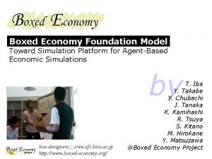 Boxed Economy Foundation Model Toward Simulation Platform for
