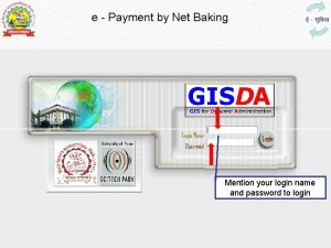 e Payment by Net Baking Mention your login