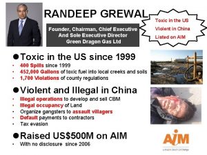 RANDEEP GREWAL Founder Chairman Chief Executive And Sole