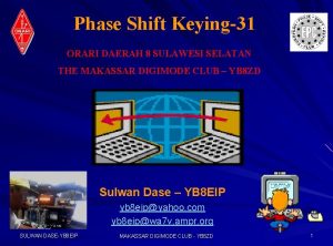 Phase Shift Keying31 ORARI DAERAH 8 SULAWESI SELATAN