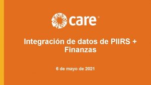 Integracin de datos de PIIRS Finanzas 6 de