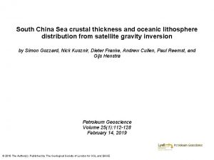 South China Sea crustal thickness and oceanic lithosphere