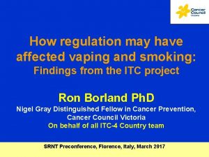 How regulation may have affected vaping and smoking