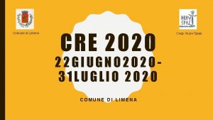 Comune di Limena CRE 2020 22 GIUGNO 202031