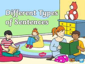 Types of Sentence There are four types of