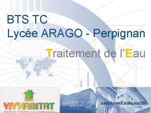 BTS TC Lyce ARAGO Perpignan Traitement de lEau