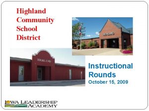 Highland Community School District Instructional Rounds October 15