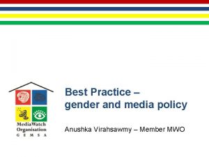 Best Practice gender and media policy Anushka Virahsawmy