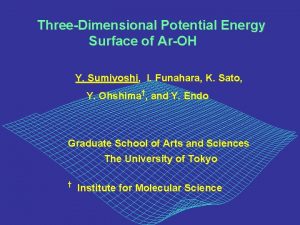 ThreeDimensional Potential Energy Surface of ArOH Y Sumiyoshi