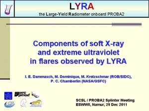 LYRA the LargeYield Radiometer onboard PROBA 2 Components