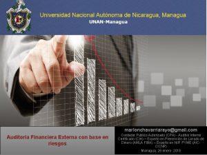 marlonchavarriarayogmail com Auditoria Financiera Externa con base en