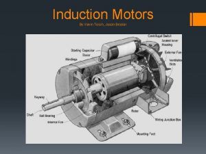 Induction Motors By Kevin Tesch Jason Brosler History