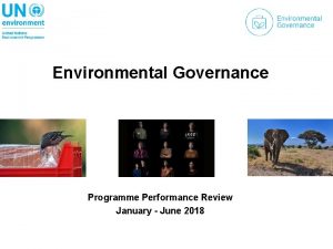 Environmental Governance Programme Performance Review January June 2018