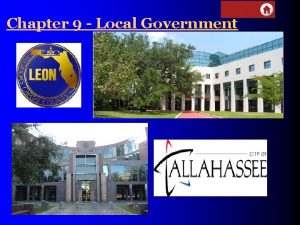 Chapter 9 Local Government Local Governments 9 1