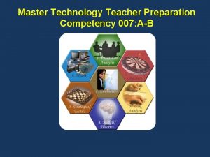 Master Technology Teacher Preparation Competency 007 AB Competency