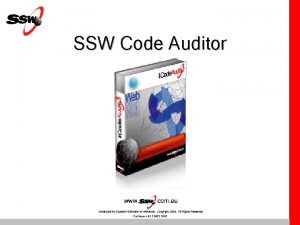 SSW Code Auditor What is Code Auditor Consistent