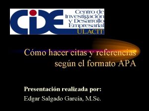 Cmo hacer citas y referencias segn el formato