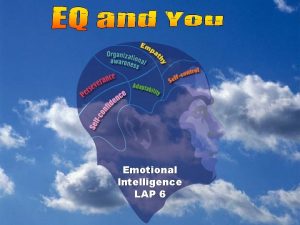 Emotional Intelligence LAP 6 Objectives Define emotional intelligence