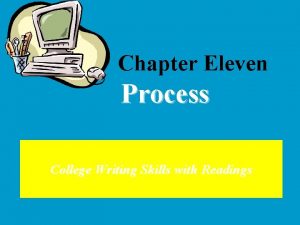 Chapter Eleven Process College Writing Skills with Readings