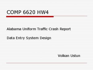 COMP 6620 HW 4 Alabama Uniform Traffic Crash