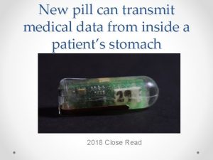 New pill can transmit medical data from inside