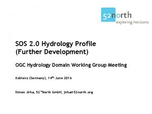 SOS 2 0 Hydrology Profile Further Development OGC