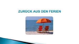 Arbeitsblatt I Zurck aus den Ferien Wie viele