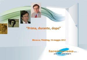 Prima durante dopo Bicocca Thinktag 16 maggio 2012