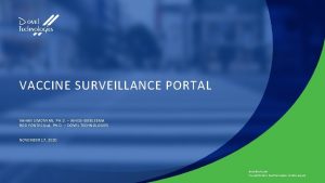 VACCINE SURVEILLANCE PORTAL VAHAN SIMONYAN PH D WHISEEMBLEEMA