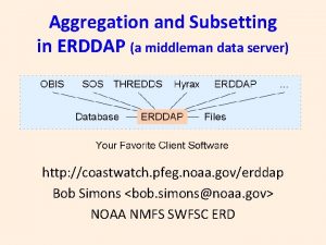 Aggregation and Subsetting in ERDDAP a middleman data