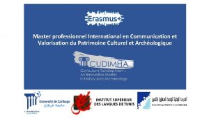 Master professionnel International en Communication et Valorisation du