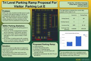 Tri Level Parking Ramp Proposal For Visitor Parking