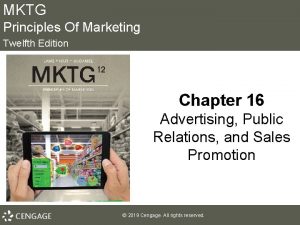 MKTG Principles Of Marketing Twelfth Edition Chapter 16