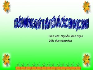 Gio vin Nguyn Minh Ngc Gio dc cng